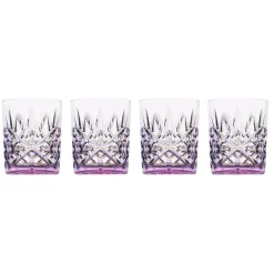 Hot Godinger Dublin Acrylic Lavender Double Old Fashion, Set of 4