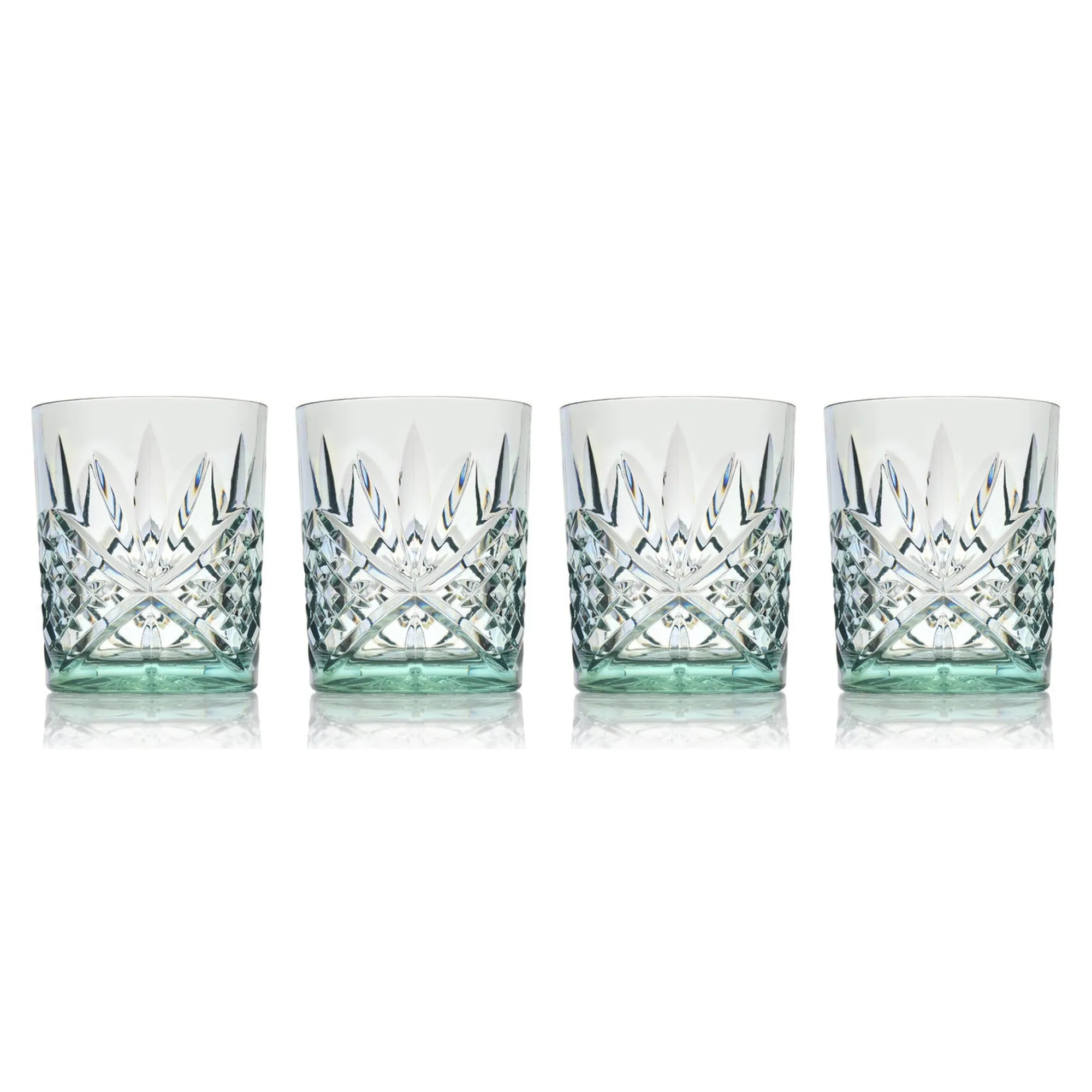 Best Godinger Dublin Acrylic Seafoam Double Old Fashion, Set of 4
