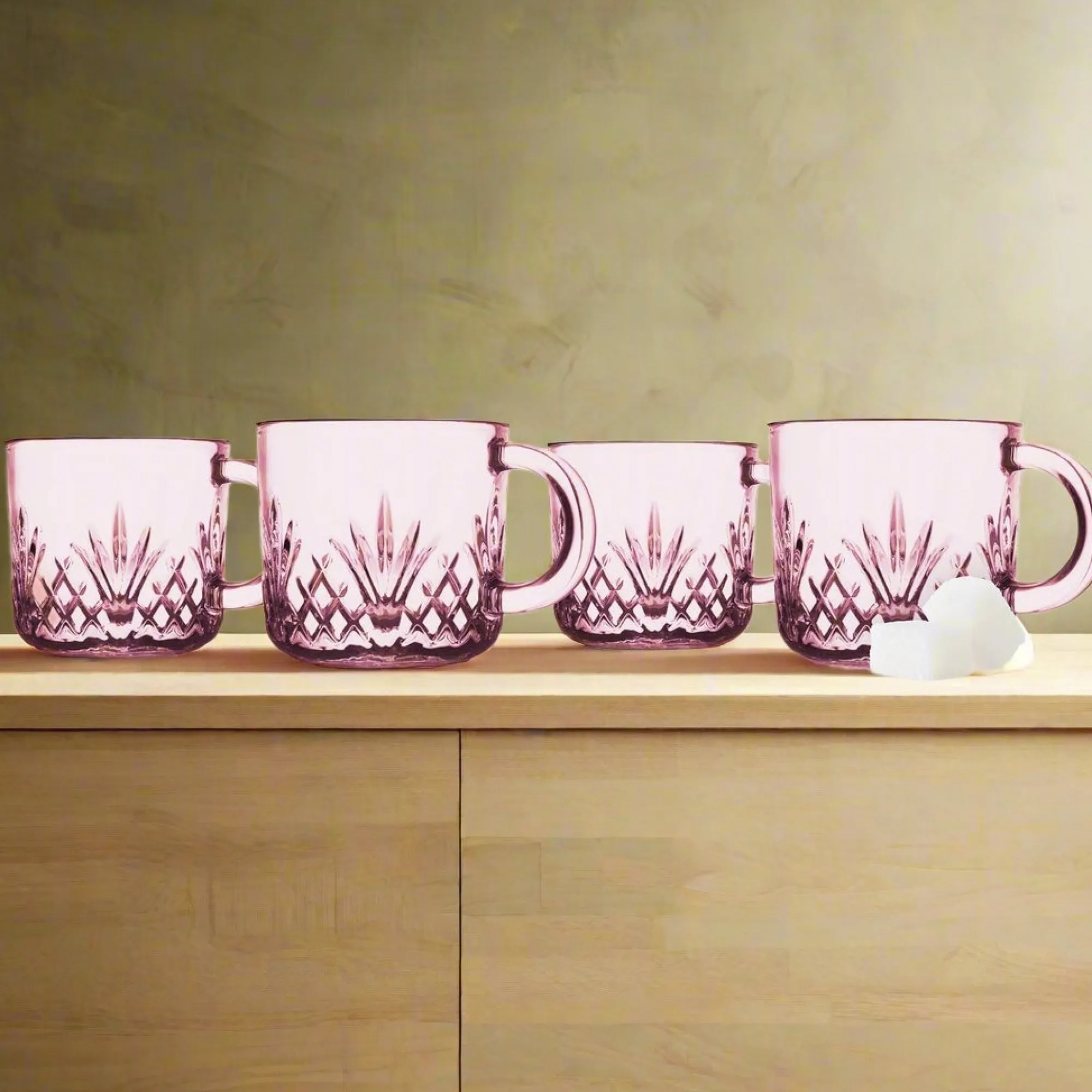 Hot Godinger Dublin Blush Espresso Mug, Set of 4