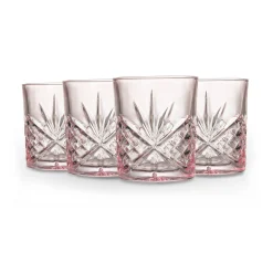 Online Godinger Dublin Crystal Blush Double Old Fashion, Set of 4