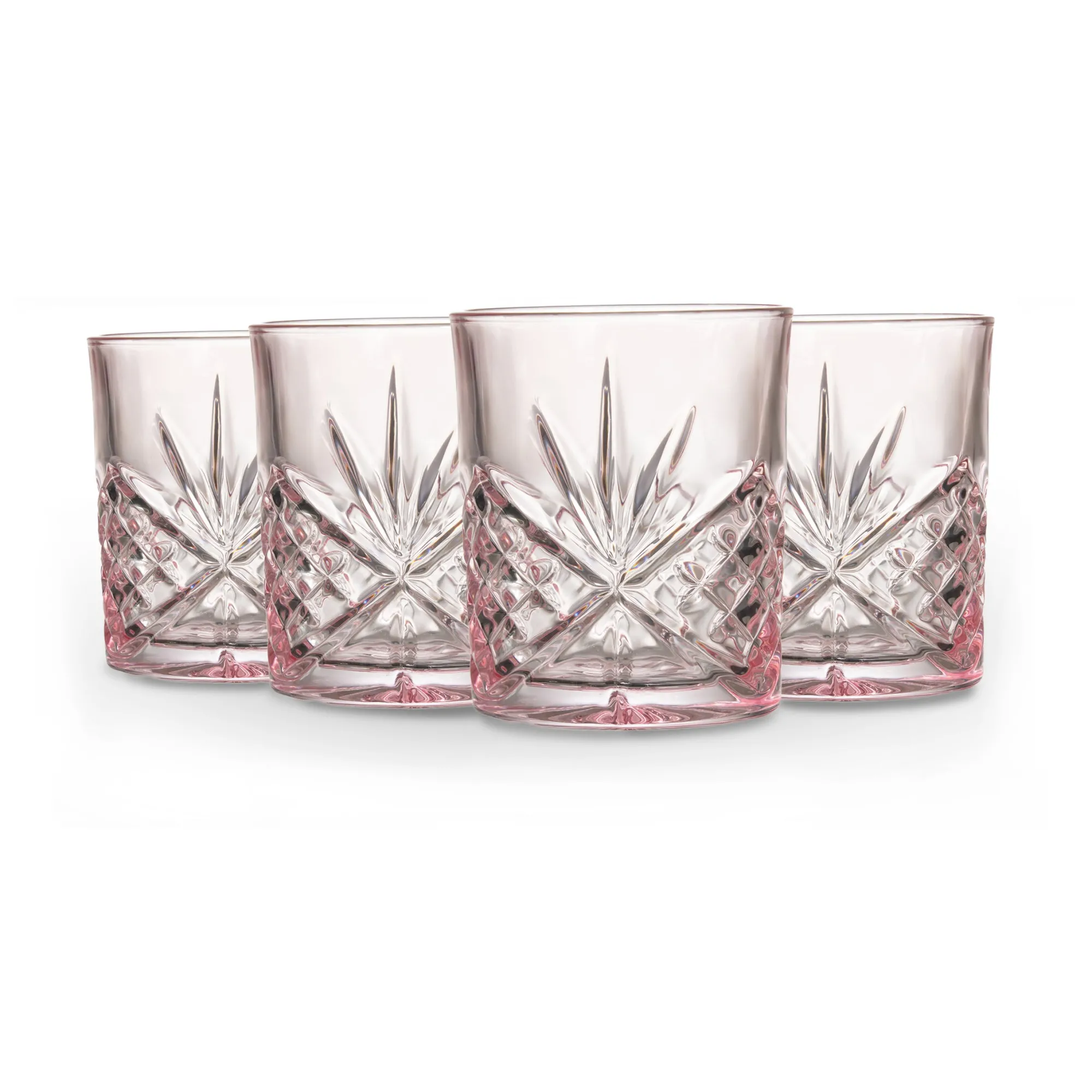 Online Godinger Dublin Crystal Blush Double Old Fashion, Set of 4