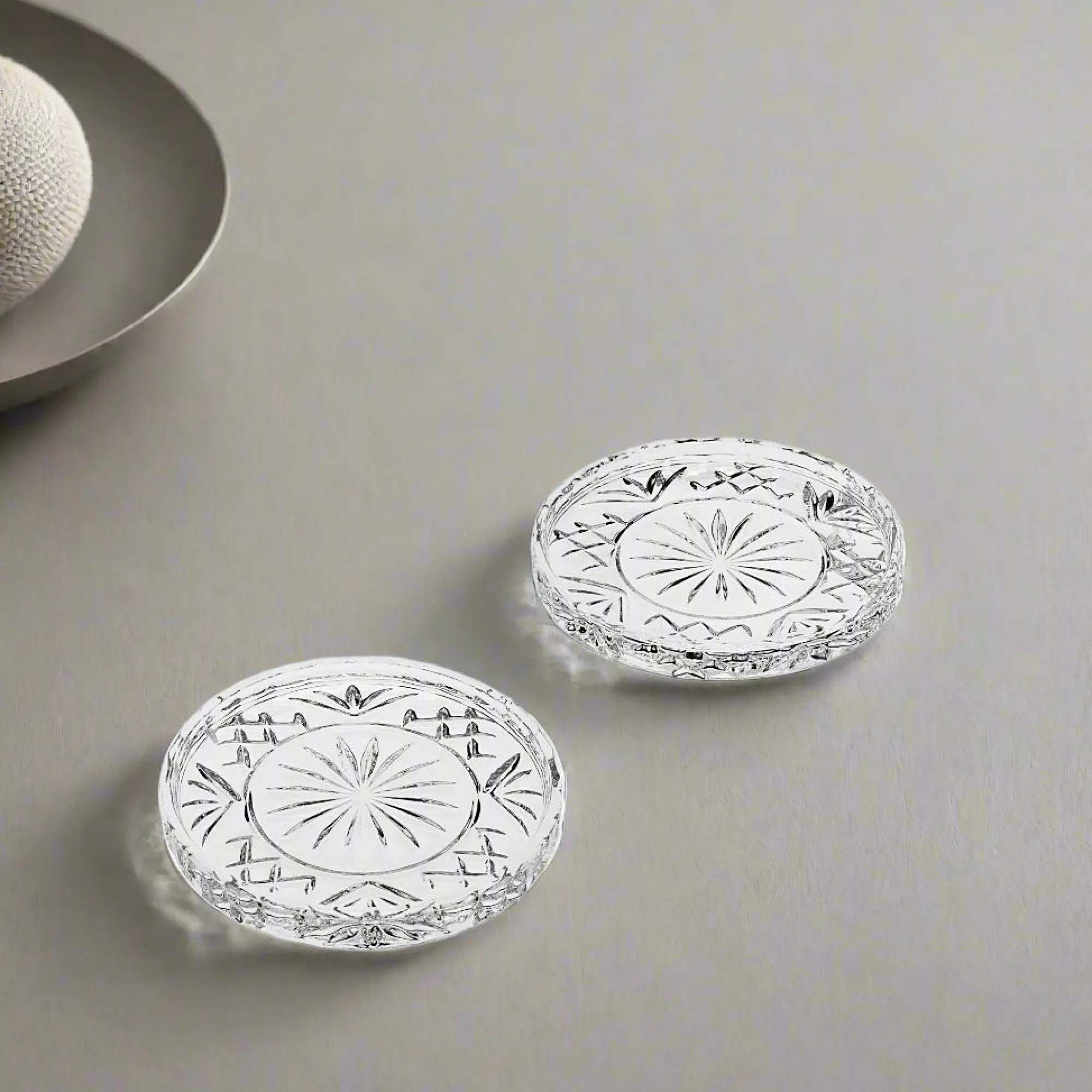 Clearance Godinger Dublin Crystal Coaster Set