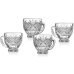 Sale Godinger Dublin Crystal Coffee Mug, Set of 4