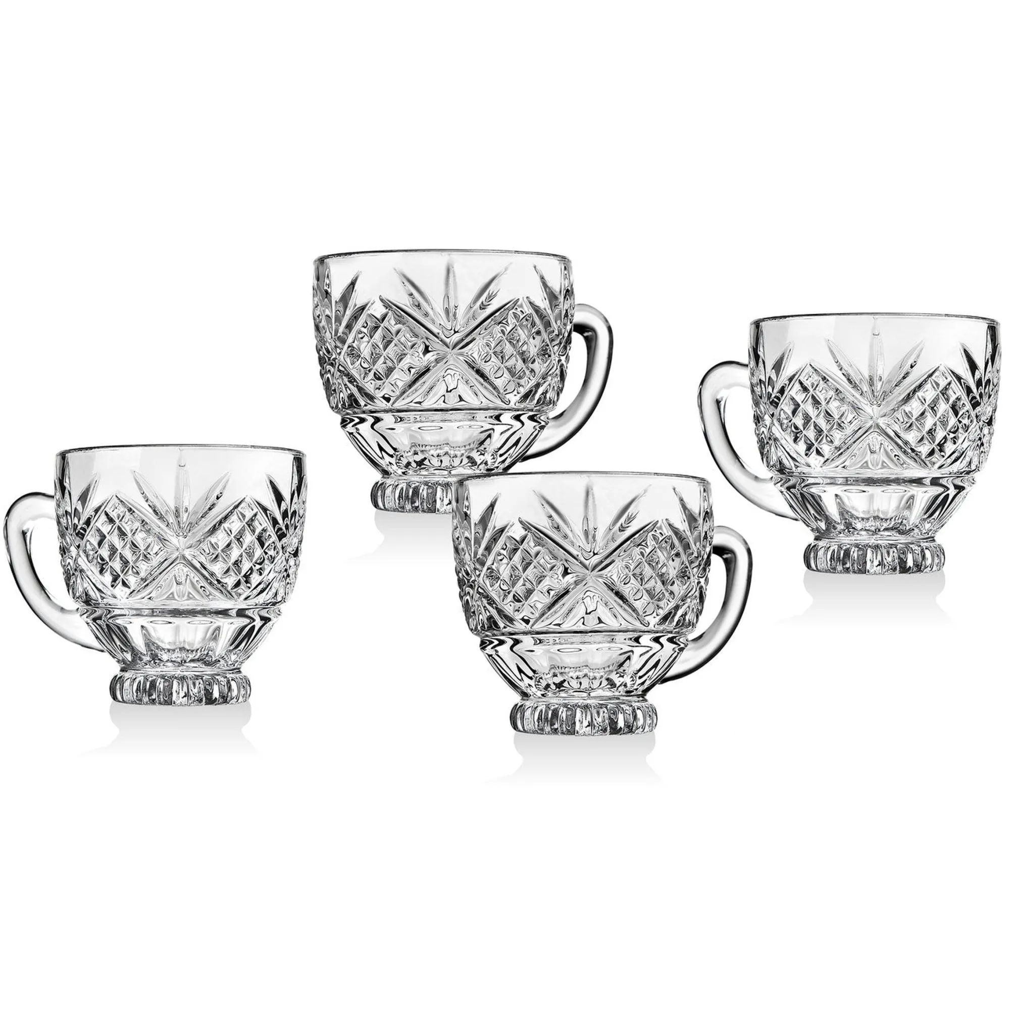 Sale Godinger Dublin Crystal Coffee Mug, Set of 4