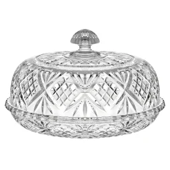 New Godinger Dublin Crystal Covered Pie Dome