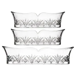 Godinger Dublin Crystal Flatware Caddies, Set of 3