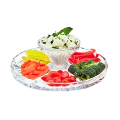 Hot Godinger Dublin Crystal Footed Cake Dome
