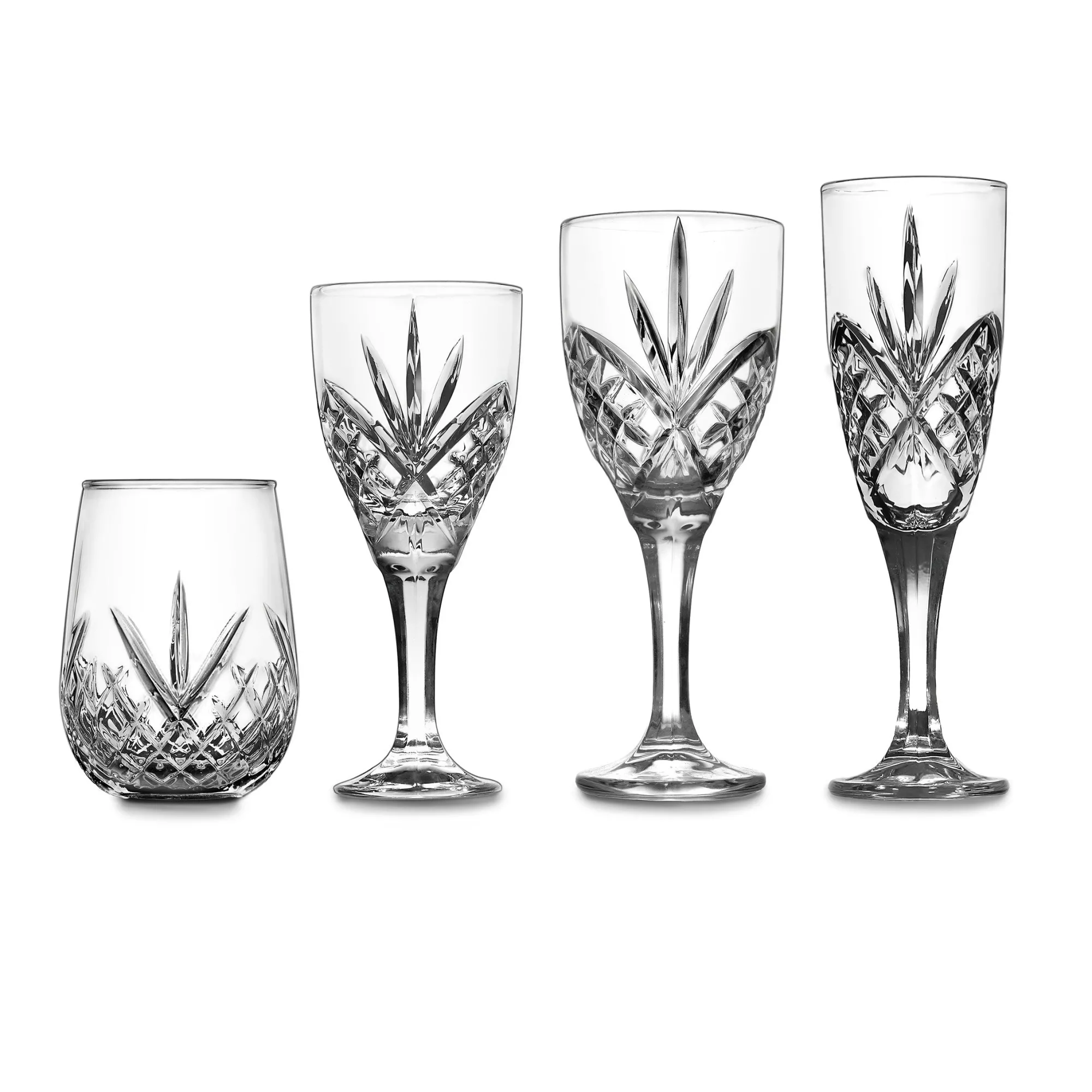 Hot Godinger Dublin Crystal Goblet, Set of 4