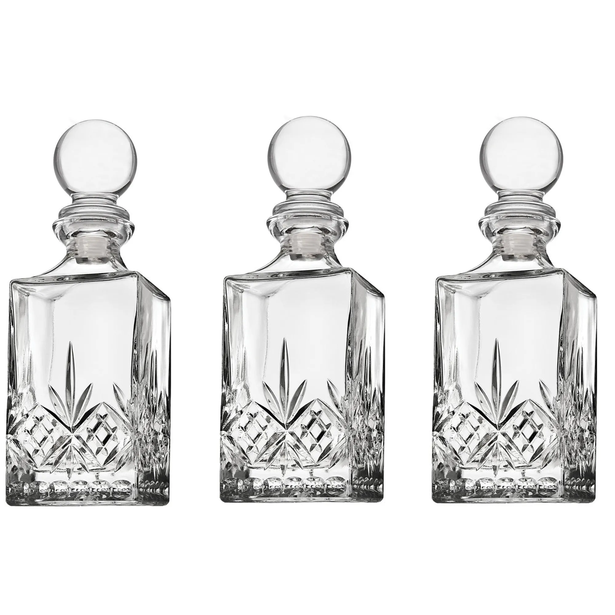 Godinger Dublin Crystal Mini Decanter, Set of 3