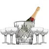Outlet Godinger Dublin Crystal 5 Piece Champagne Ice Bucket and Champagne Coupe Set