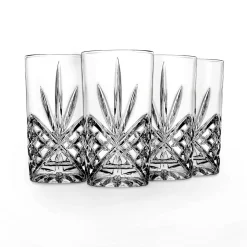 Godinger Dublin Crystal 12 Piece Double Old Fashion, Goblet, & Highball Glassware Set