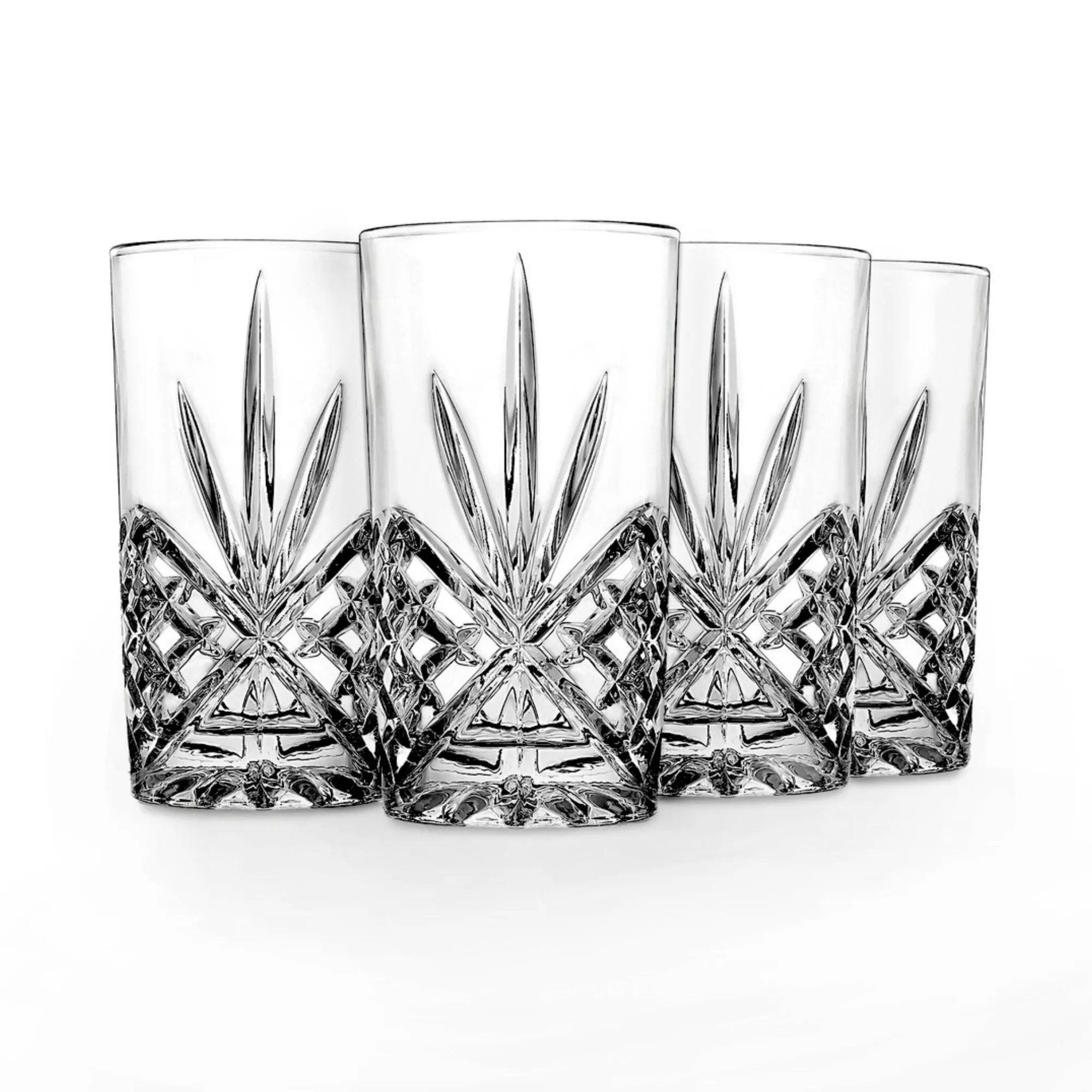 Godinger Dublin Crystal 12 Piece Double Old Fashion, Goblet, & Highball Glassware Set