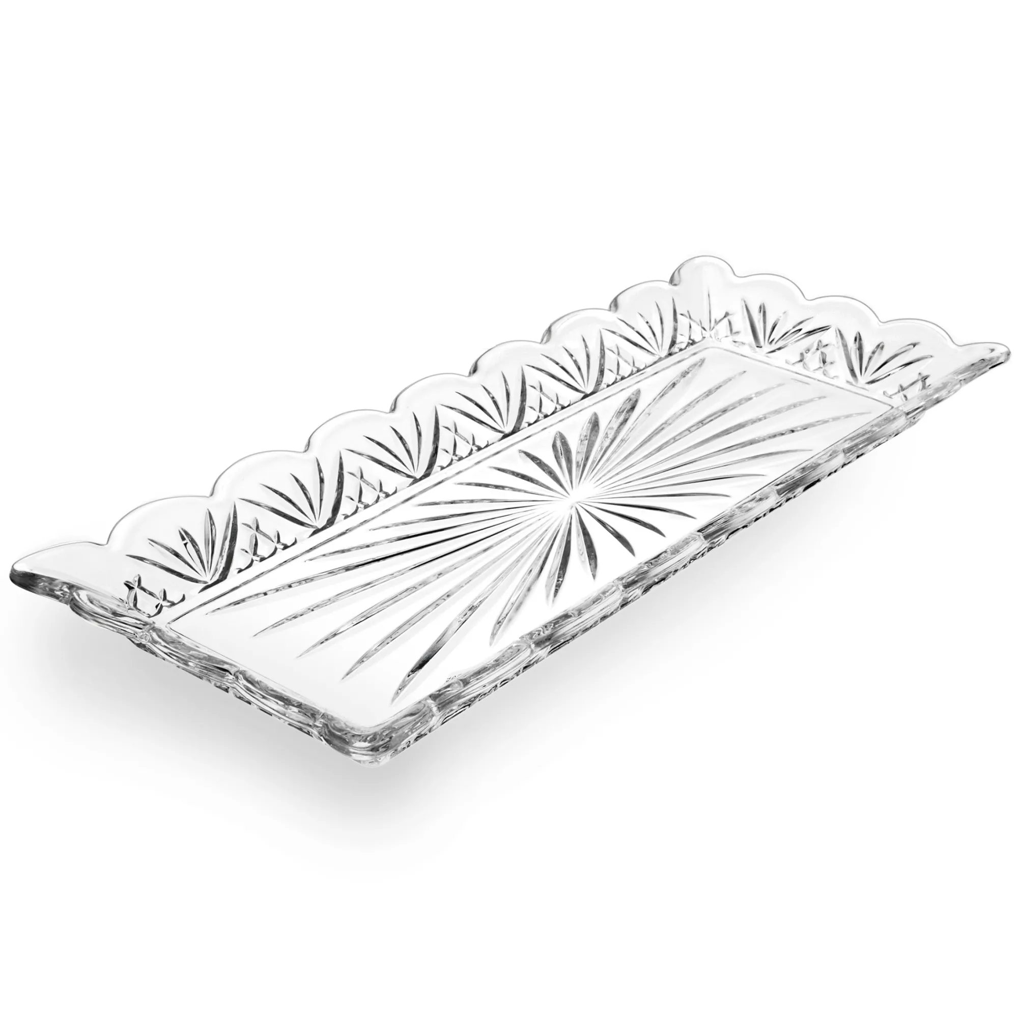 Sale Godinger Dublin Crystal 4 Piece Scalloped Appetizer Server Set