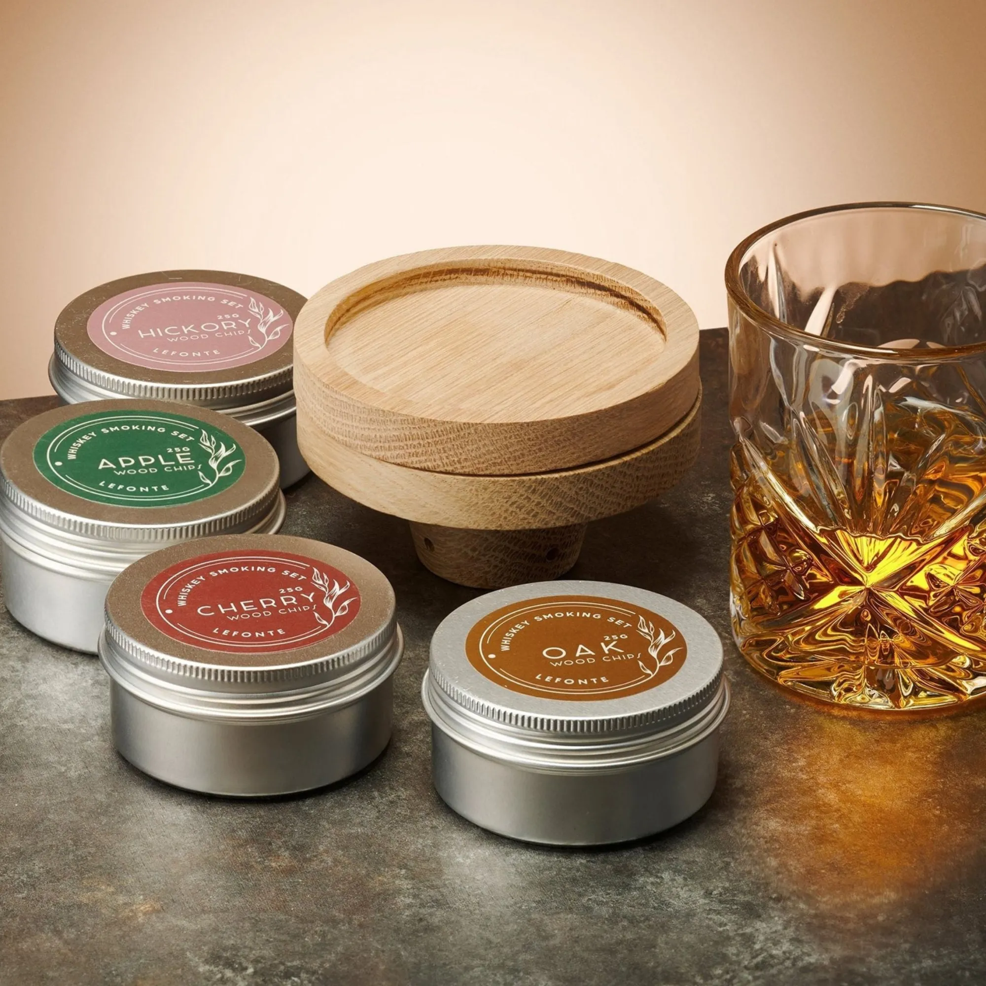 Clearance Godinger Dublin Crystal 9 Piece Whiskey Smoker Set