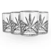 Best Godinger Dublin Crystal Platinum Rim Double Old Fashion, Set of 4