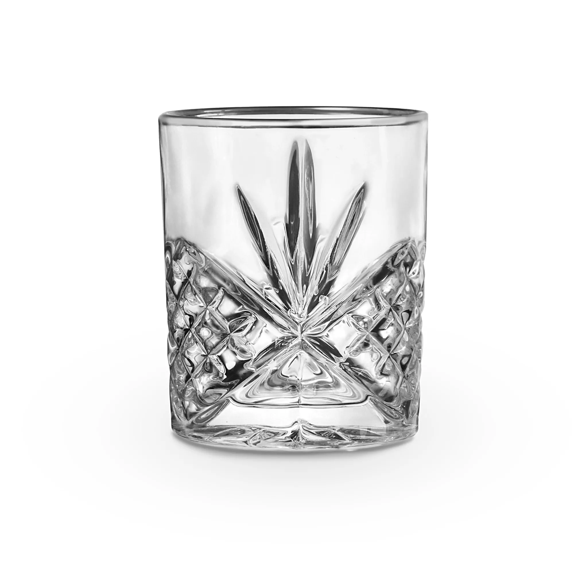 Best Godinger Dublin Crystal Platinum Rim Double Old Fashion, Set of 4