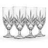 New Godinger Dublin Crystal Platinum Rim Ice Tea Glass, Set of 4