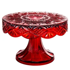 Clearance Godinger Dublin Crystal Red Cake Plate