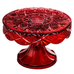 Clearance Godinger Dublin Crystal Red Cake Plate