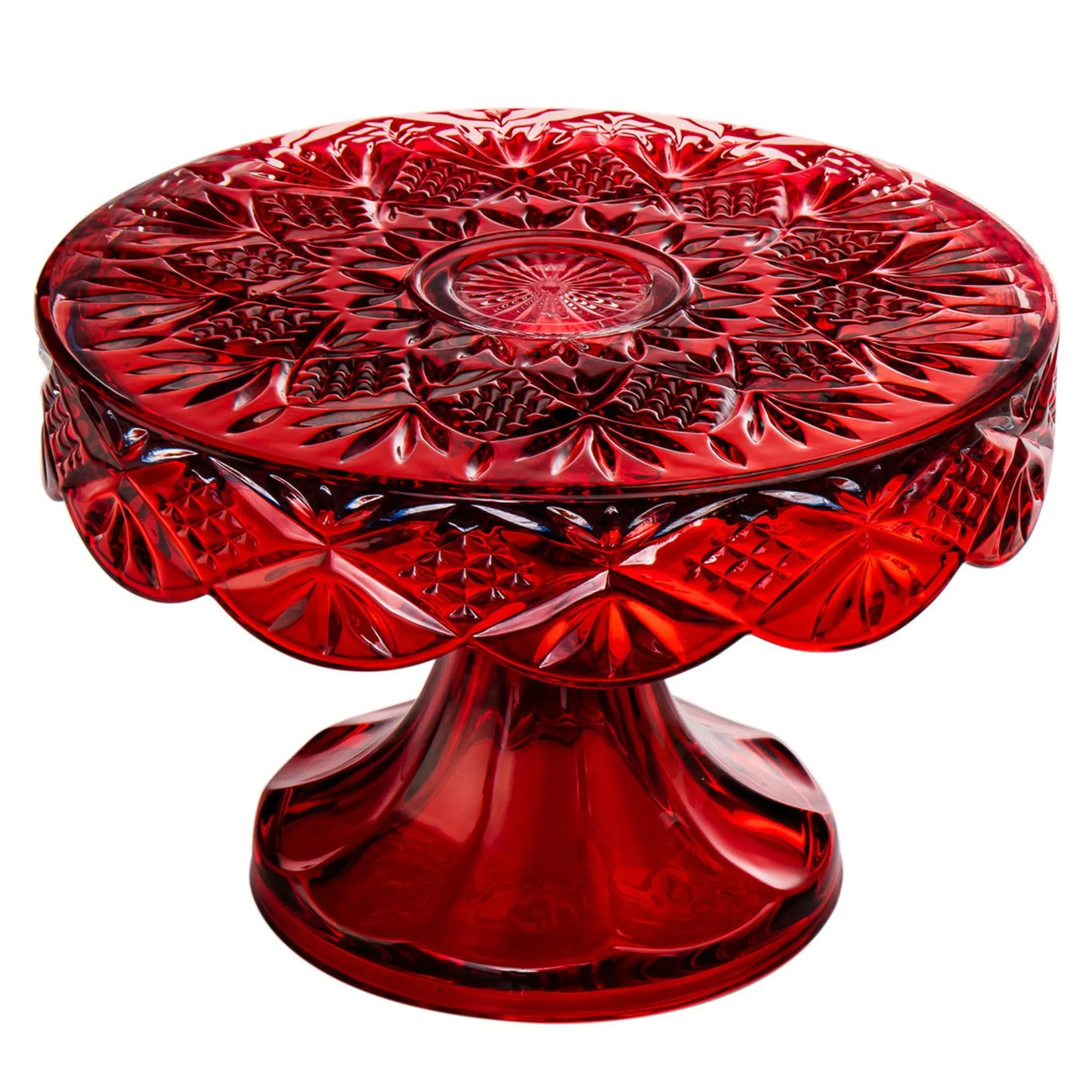 Clearance Godinger Dublin Crystal Red Cake Plate