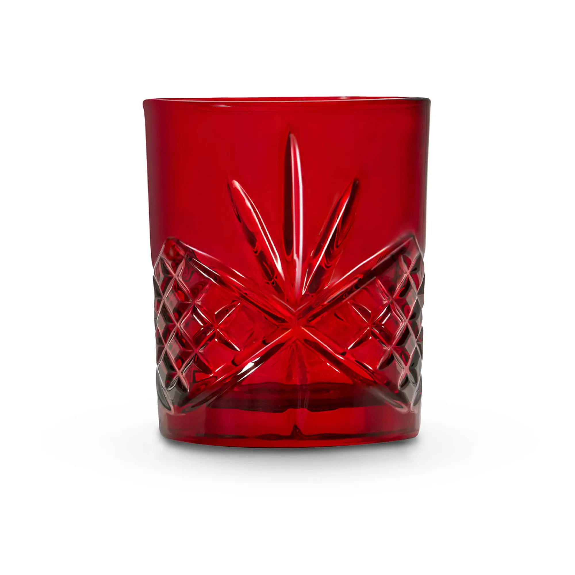 Best Godinger Dublin Crystal Red Double Old Fashion, Set of 4