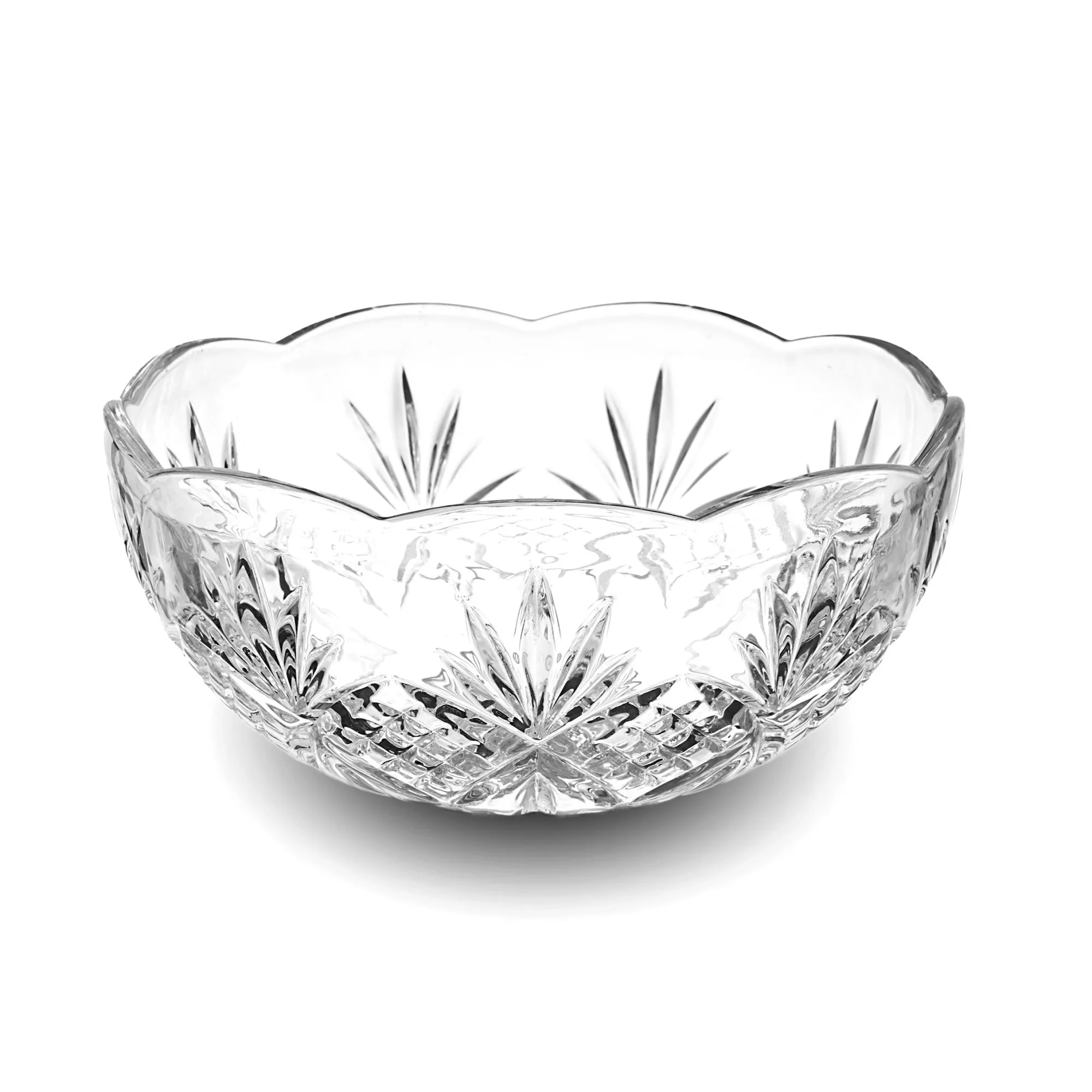 Sale Godinger Dublin Crystal Scalloped 3 Piece Serving Bowl Set