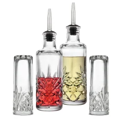 Hot Godinger Dublin Crystal Serve Oil, Vinegar & Salt Pepper Set