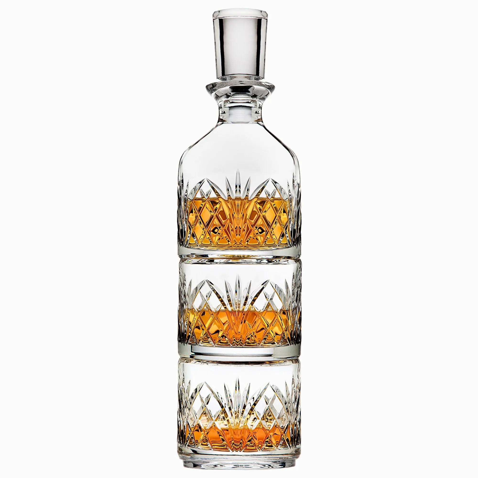 Clearance Godinger Dublin Crystal Stacking Decanter