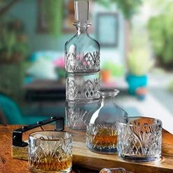 Clearance Godinger Dublin Crystal Stacking Decanter