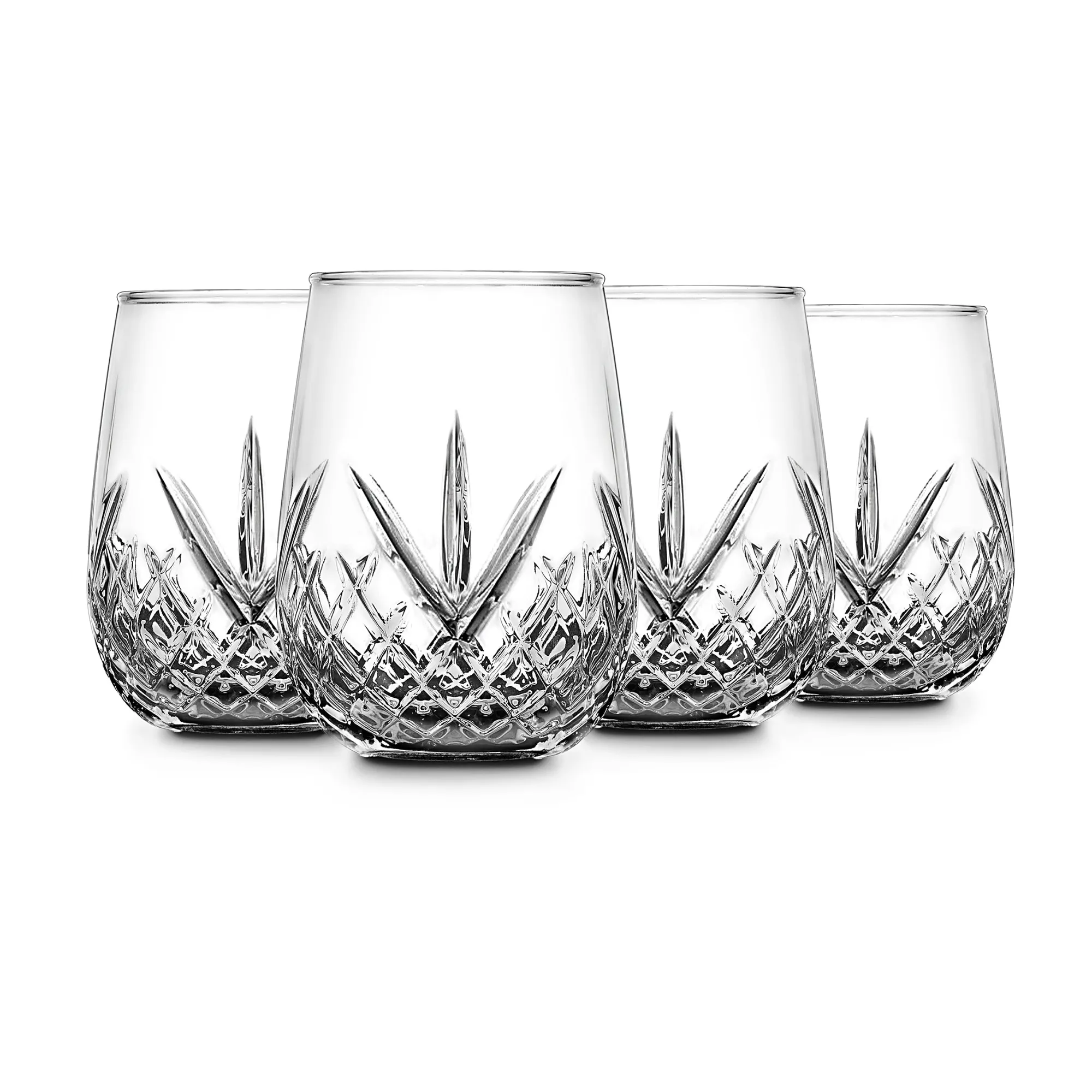 Discount Godinger Dublin Crystal Stemless Wine, Set of 4