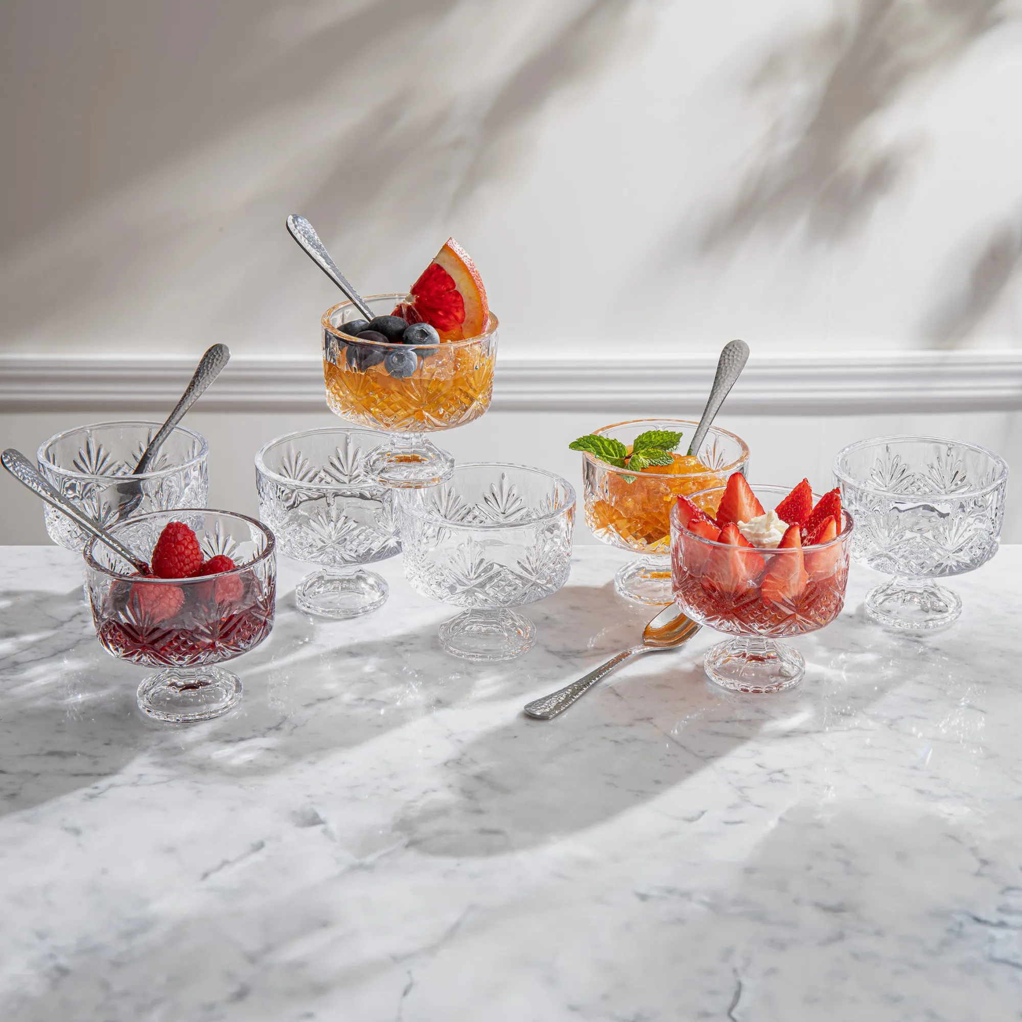 Hot Godinger Dublin Crystal Tasters Trifle 16 Piece Set