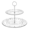 Godinger Dublin Crystal 2 Tiered Serving Stand