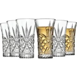 New Godinger Dublin Crystal Vodka Shooters, Set of 6