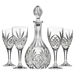 Discount Godinger Dublin Crystal Wine Decanter 5 Piece Set