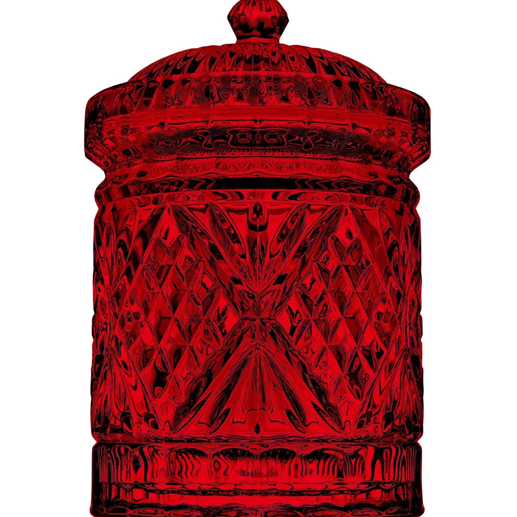 Godinger Dublin Red Crystal Kitchen Canister