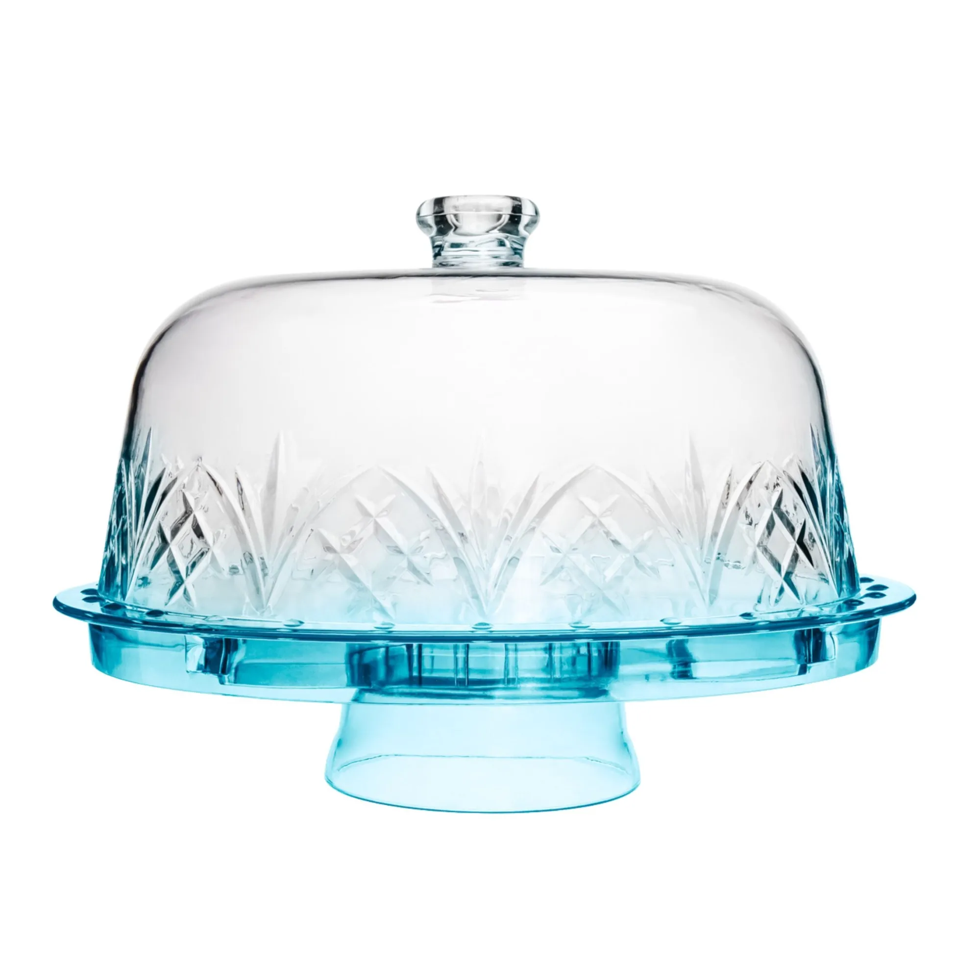 Hot Godinger Dublin Seafoam Acrylic 6 In 1 Cake Dome