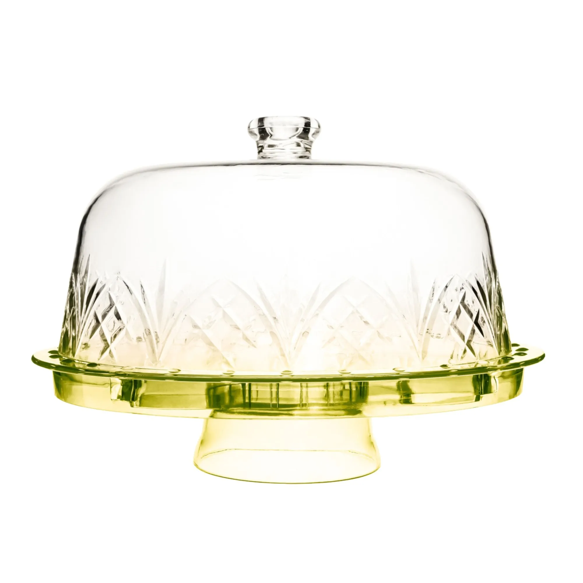 Discount Godinger Dublin Yellow Acrylic 6 In 1 Cake Dome