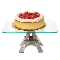 New Godinger Eiffel Tower Footed Cake Stand
