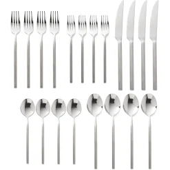 Hot Godinger Esagono Matte 18/10 Stainless Steel 20 Piece Flatware Set, Service For 4