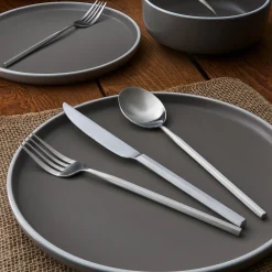 Hot Godinger Esagono Matte 18/10 Stainless Steel 20 Piece Flatware Set, Service For 4