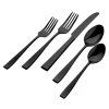 Outlet Godinger Flagstaff Mirrored Black 18/0 Stainless Steel 20 Piece Flatware Set, Service For 4