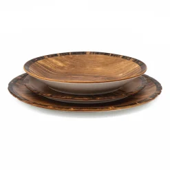 Godinger Foret Porcelain 12 Piece Dinnerware Set, Service for 4