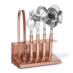 Best Godinger Hammered Copper 9 Piece Bar Tool Set