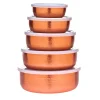 Discount Godinger Hammered Copper 5 Piece Storage Bowl Set