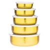 Outlet Godinger Hammered Gold 5 Piece Storage Bowl Set