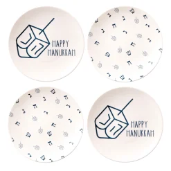 Clearance Godinger Hanukkah Dreidel Appetizer Plate, Set of 4