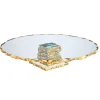 Clearance Godinger Harper Gold Edge Large Footed Cake Stand