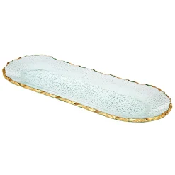 Best Godinger Harper Gold Edge Long Oval Serving Platter
