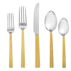 Outlet Godinger Harrington 18/10 Gold 20 Piece Flatware Set, Service For 4