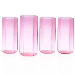 Outlet Godinger Helix Pink Highball, Set of 4